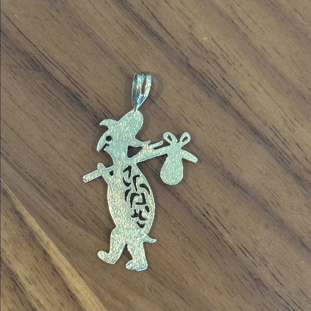 Vintage 14K Gold Hitchhiker Turtle Pendant Unique Whimsical Jewelry Collectible - Picture 7 of 12